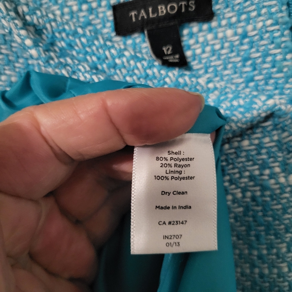 Talbots Aqua dress - Picture 5 of 5